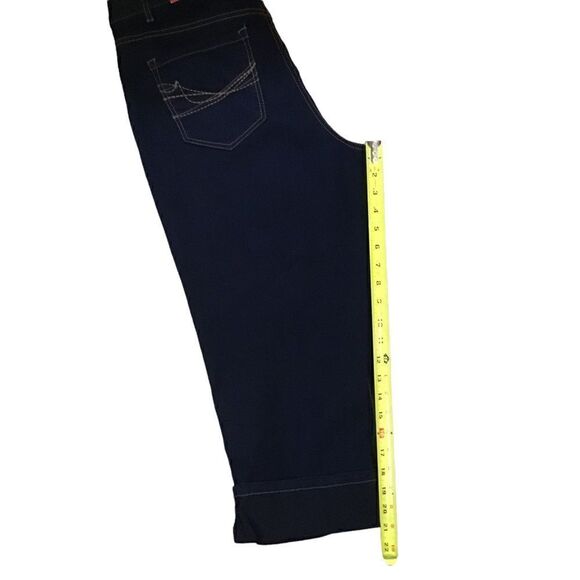 Navy blue denim cropped length jeans - Picture 11 of 12